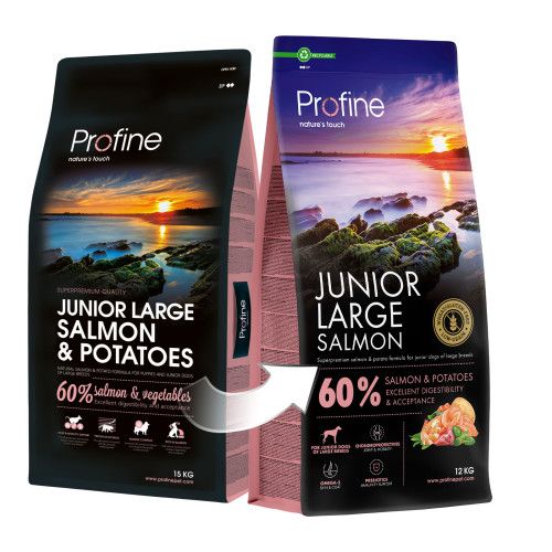 Корм сухий Profine Junior Large Salmon and Potatoes для цуценят та юніорів великих порід з лососем та картоплею 12 кг