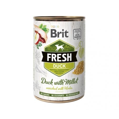 Влажный корм Brit Fresh Duck/Millet для собак с уткой и пшеном 400 г