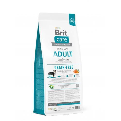 Сухий корм Brit Care Dog Grain-free Adult для собак малих і середніх порід беззерновий з лососем