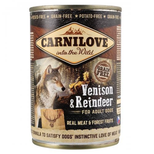 Влажный корм Carnilove Venison & Reindeer для собак мясо северного оленя 400 г