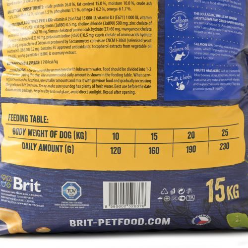 Сухий корм Brit Premium Dog Adult M для дорослих собак середніх порід з куркою 1 кг