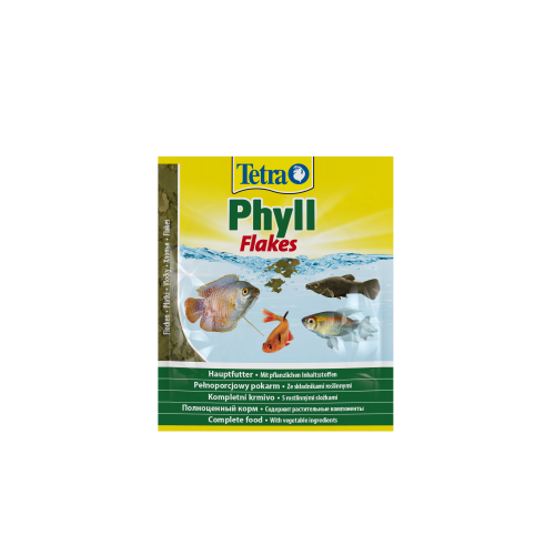 Корм Tetra Phyll Flakes для травоїдних рибок 12 г (пластівці)