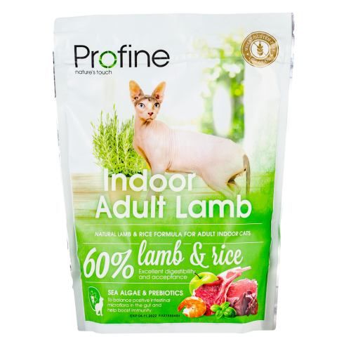 Сухий корм для котів Profine Indoor  які живуть в приміщенні з ягням та рисом 300 г
