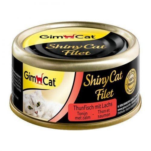 Вологий корм GimCat Shiny Cat Filet для котів тунець та лосось 70 г