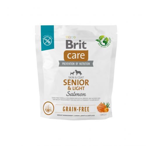 Сухий корм Brit Care Dog Grain-free Senior & Light для старіючих собак беззерновий з лососем