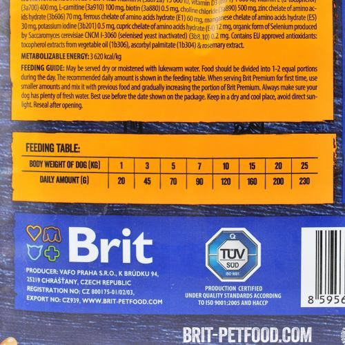 Сухий корм Brit Premium Dog Senior S+M для старіючих собак малих і середніх порід з куркою 3 кг