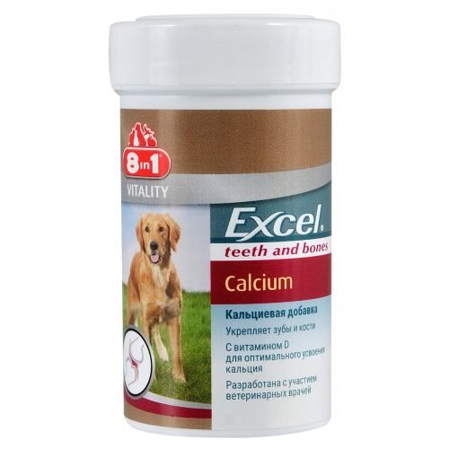 Вітаміни 8in1 Excel «Calcium» для собак кальцій 155 шт (для зубів та кісток)