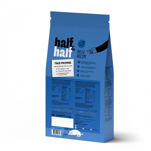 Сухой корм Half&Half для взрослых собак больших пород с говядиной