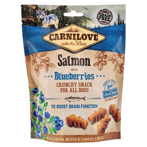 Лакомство Carnilove Crunchy Snack для собак лосось и черника 200 г