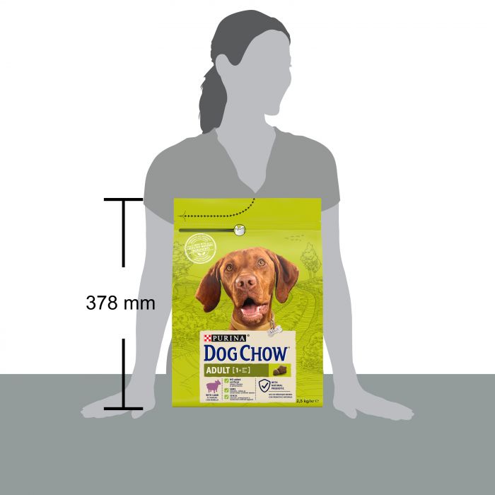 Сухий корм для дорослих собак DOG CHOW Adult з ягням 2,5 кг