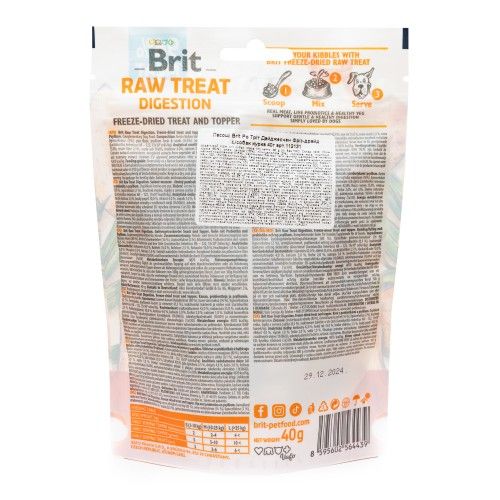 Лакомство для собак Brit Raw Treat freeze-dried Digestion для пищеварения курица 40 г