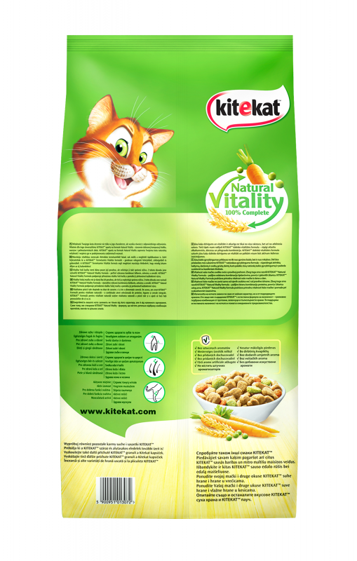 Сухий корм для котів  Kitekat з куркою та овочами 12 кг