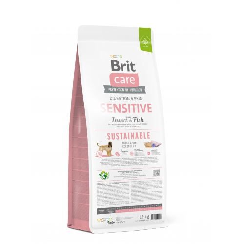 Сухий корм Brit Care Dog Sustainable Sensitive для собак з чутливим травленням з рибою та комахами