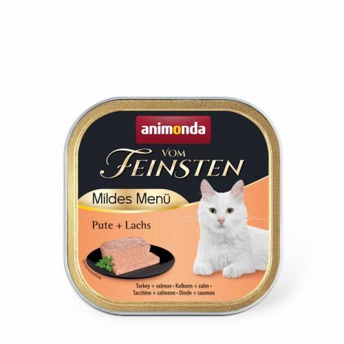 Вологий корм Animonda Vom Feinsten для дорослих котів з індичкою та лососем 100 г