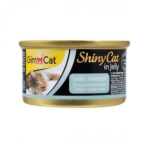 Влажный корм GimCat Shiny Cat для кошек тунец и креветки 70 г