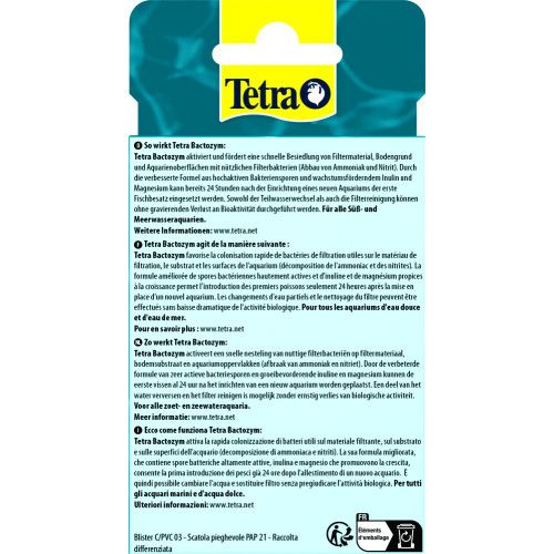 Засіб Tetra Bactozym для стабілізації біологічної рівноваги в акваріумі 10 таблеток