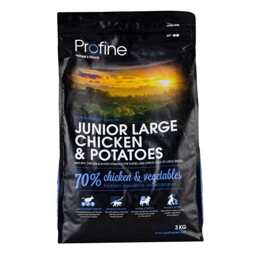 Сухий корм Profine Junior Large для цуценят та юніорів великих порід з куркою та картоплею 3 кг
