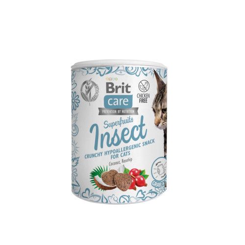 Ласощі для котів Brit Care Cat Snack Superfruits Insect комахи 100 г
