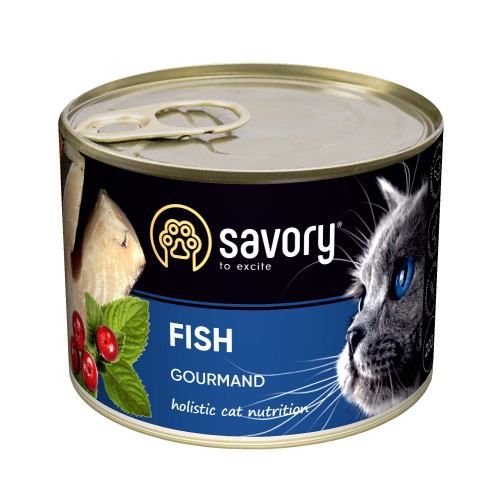 Вологий корм Savory для для дорослих вибагливих котів з рибою