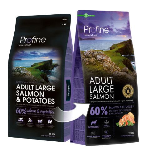 Корм сухий Profine Large Salmon and Potatoes для дорослих собак великих порід з лососем та картоплею 12 кг