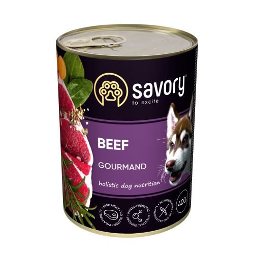 Вологий корм Savory для дорослих собак усіх порід з яловичиною