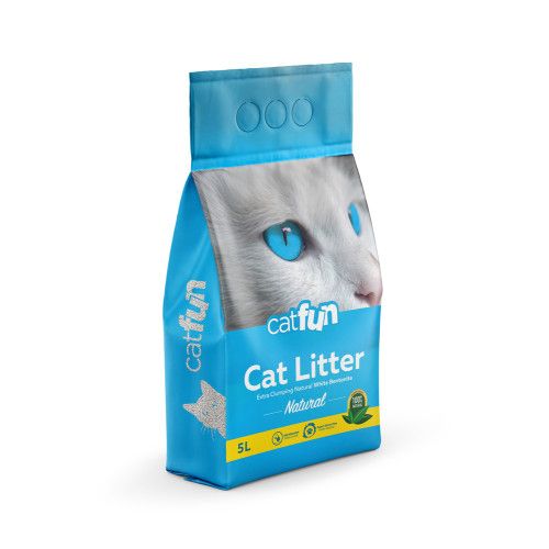 Наполнитель Catfun бентонитовый для для кошачьих туалетов натуральный 5 л