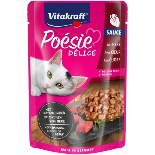 Вологий корм Vitakraft Po?sie D?lice для котів серця в соусі 85 г