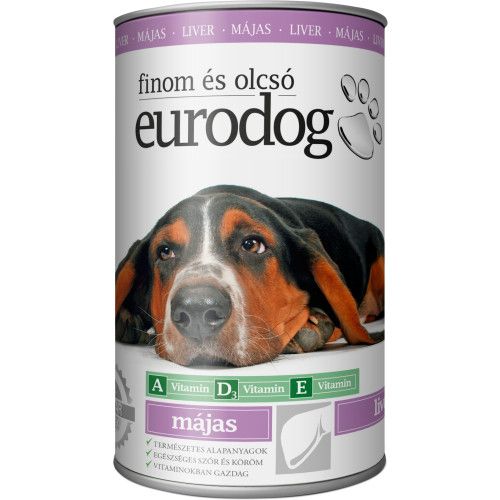 Корм влажный EuroDog Liver для собак кусочки в желе с печенью