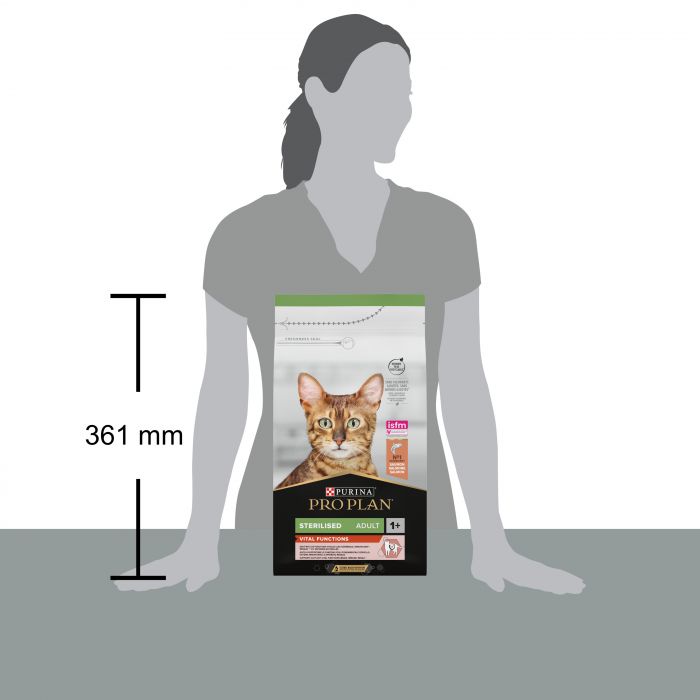 Сухой корм для кошек PRO PLAN Sterilised Adult 1+ Vital Functions после стерилизации с лососем 1,5 кг