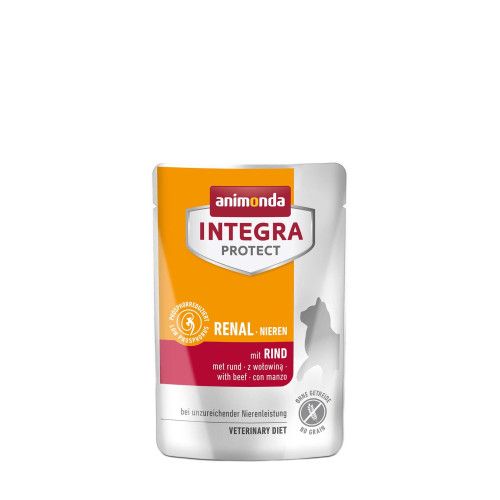 Вологий корм для котів   Integra Protect Renal pouches with beef при хворобах нирок, з яловичиною, пауч, 85 г