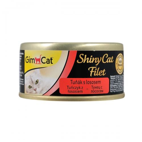 Вологий корм GimCat Shiny Cat Filet для котів тунець та лосось 70 г