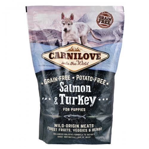 Сухий корм Carnilove Salmon & Turkey для цуценят всіх порід лосось та індичка 1,5 кг