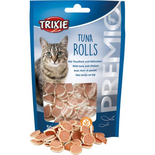 Лакомство Trixie Premio Tuna Rolls для кошек кусочки с тунцем и курицей 50 г