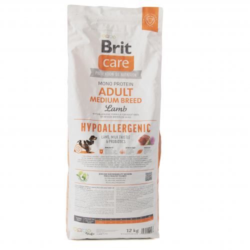 Сухий корм Brit Care Dog Hypoallergenic Adult Medium Breed для собак середніх порід гіпоалергенний з ягням