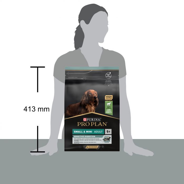 Сухий корм для собак PRO PLAN Small&Mini Adult Sensitive Digestion дрібних порід з чутливим травленням з ягням 3 кг