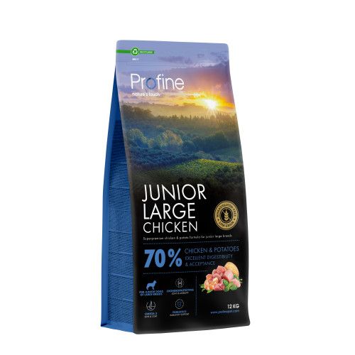 Корм сухий Profine Junior Large Chicken and Potatoes для цуценят та юніорів великих порід з куркою та картоплею 12 кг