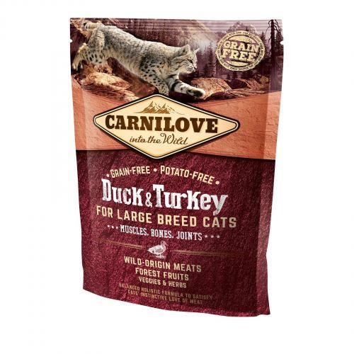 Сухий корм для котів Carnilove  Large Breed  великих порід качка та індичка 400 г