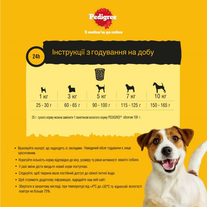 Сухий корм для дорослих собак малих порід PEDIGREE з домашнім птахом та овощами 500 г