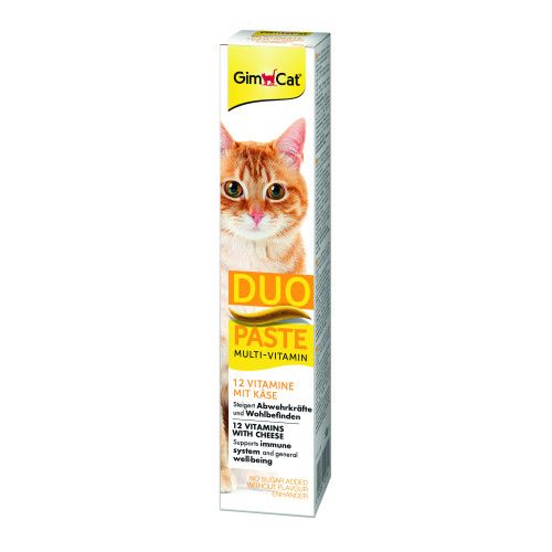 Паста для котів GimCat DUO PASTE Multi-vitamin 12 vitamins with cheese 12 вітамінів та сир 50 г