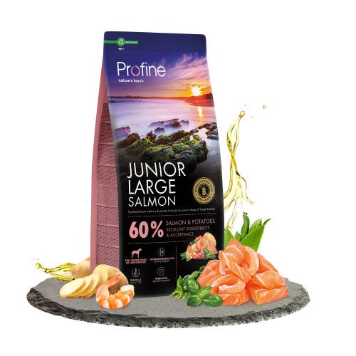 Корм сухий Profine Junior Large Salmon and Potatoes для цуценят та юніорів великих порід з лососем та картоплею 12 кг