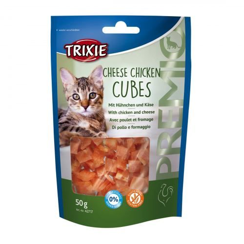 Лакомство Trixie Premio Cheese Chicken Cubes для кошек кубики с курицей и сыром 50 г