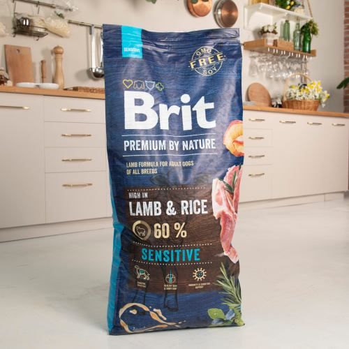 Сухий корм Brit Premium Dog Sensitive Lamb для собак з чутливим травленням з ягням 1 кг