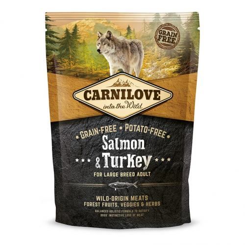 Сухий корм Carnilove Salmon & Turkey для дорослих собак великих порід лосось та індичка 1,5 кг