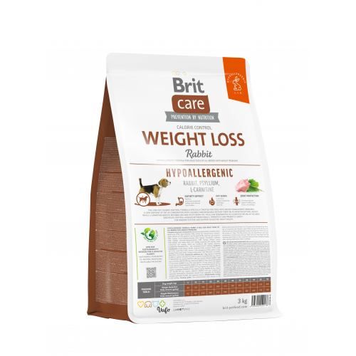 Сухий корм Brit Care Dog Hypoallergenic Weight Loss для собак із зайвою вагою гіпоалергенний з кроликом
