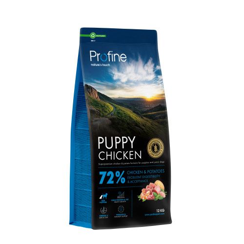 Корм сухий Profine Puppy Chicken and Potatoes для цуценят та юніорів всіх порід з куркою та картоплею 12 кг