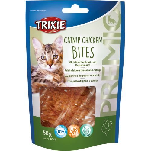 Лакомство Trixie Premio Catnip Chicken Bites для кошек кусочки с куриной грудкой и кошачьей мятой 50 г