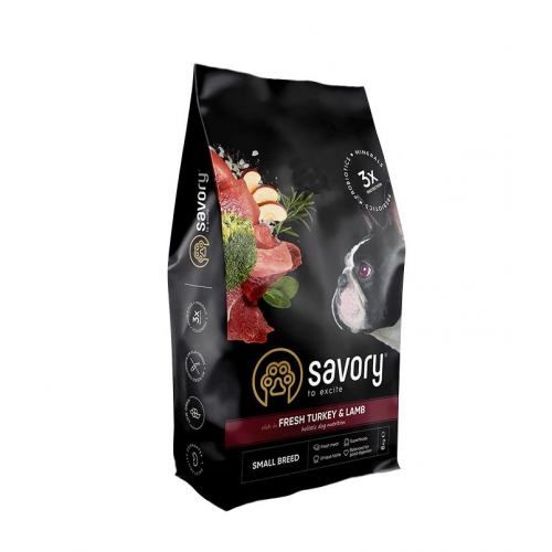 Сухий корм Savory Small для собак малих порід зі свіжим ягням та індичкою