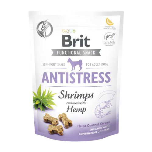Функциональное лакомство для собак Brit Care Functional Snack Antistress Shrimps с креветками 150 г