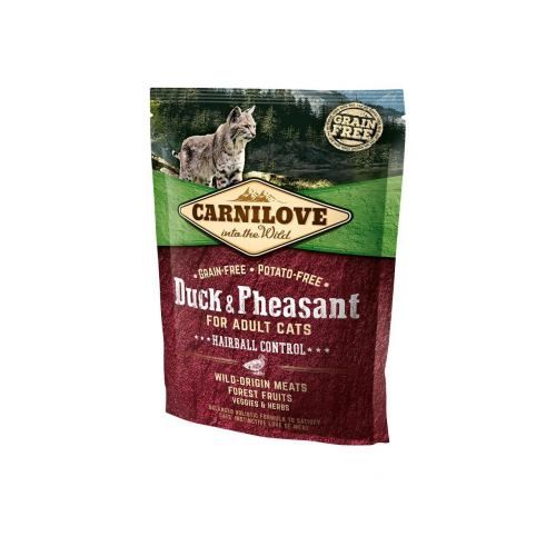 Сухой корм для кошек Carnilove  Hairball Control для вывода шерсти у утка и фазан 400 г