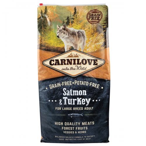 Сухий корм Carnilove Salmon & Turkey для дорослих собак великих порід лосось та індичка 12 кг